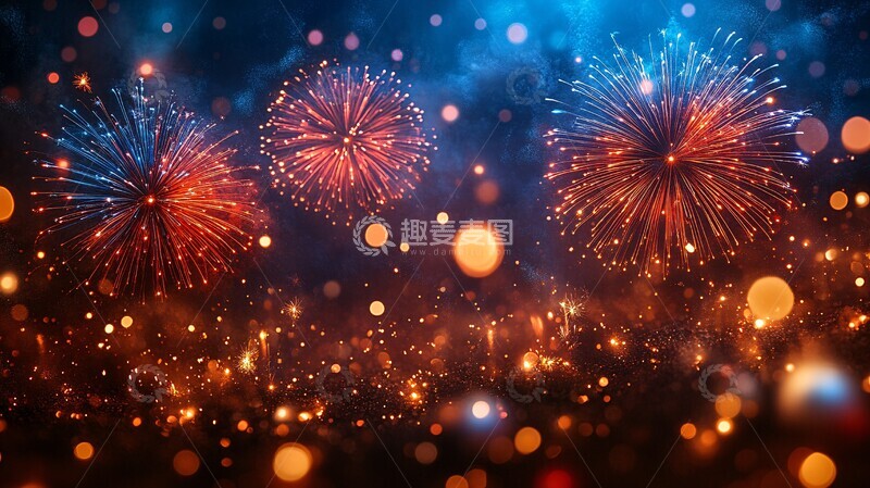 高清大图下载【趣麦麦图】烟花与模糊光影2