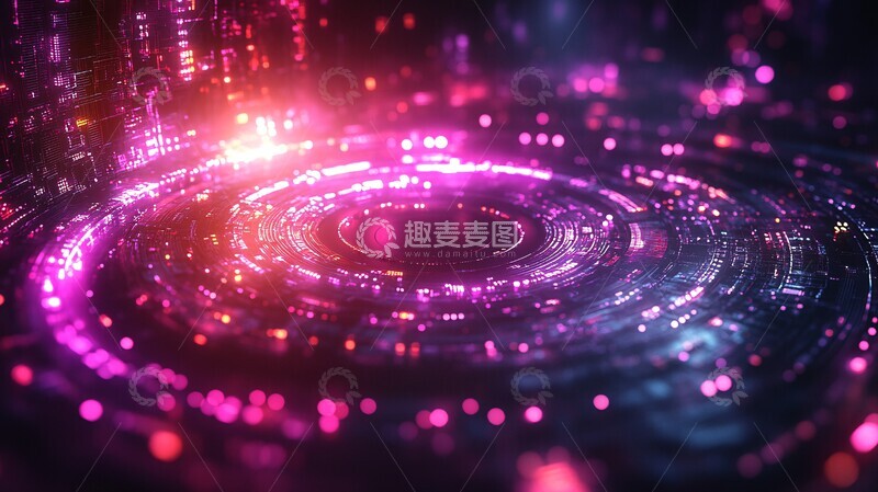 高清大图下载【趣麦麦图】光环机械弧线1