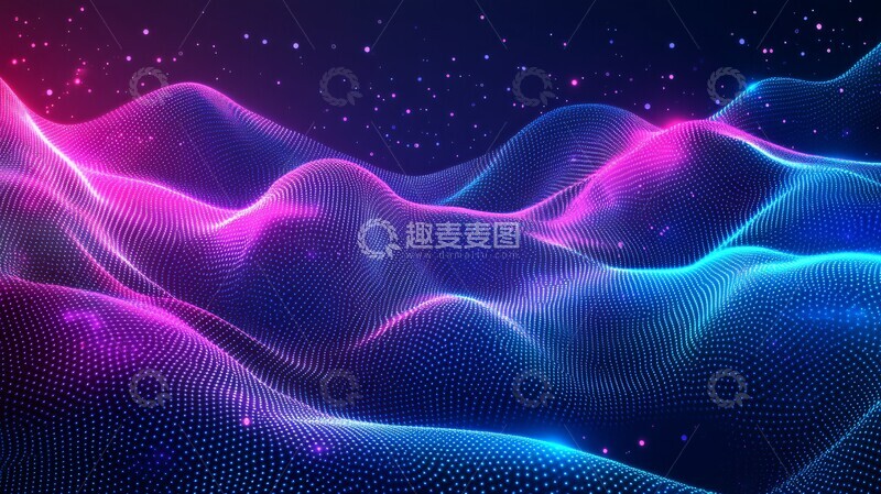 高清大图下载【趣麦麦图】蓝紫光影背景2