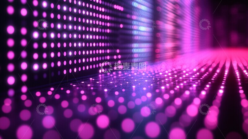高清大图下载【趣麦麦图】紫色光点墙紫色光点黑色2