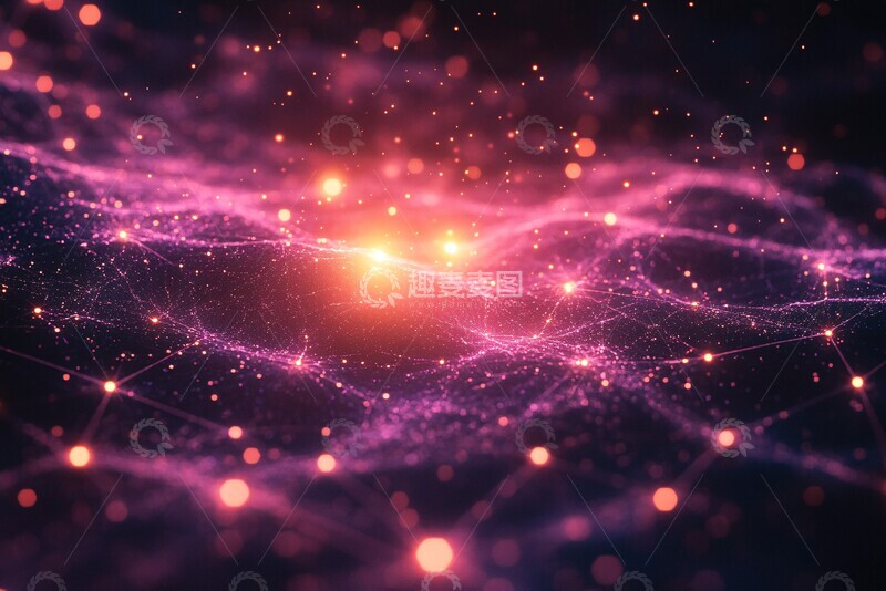 高清大图下载【趣麦麦图】连接点线抽象图2
