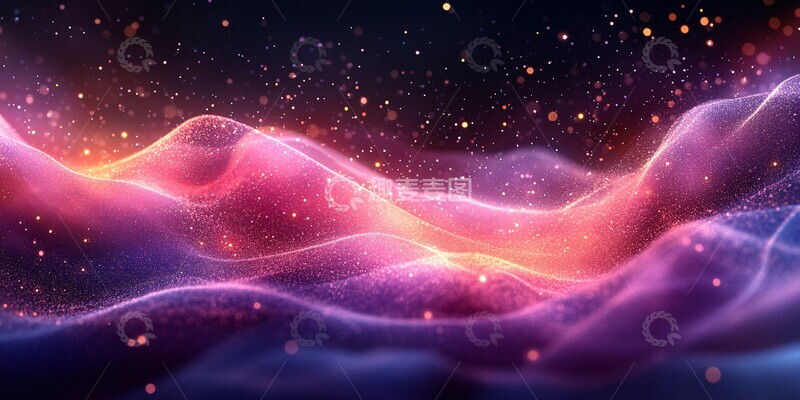 高清大图下载【趣麦麦图】梦幻紫光点背景1