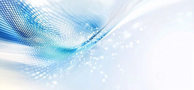 高清大图下载【趣麦麦图】蓝色曲线科技背景2