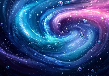 银河泡泡水银河泡泡蓝色2