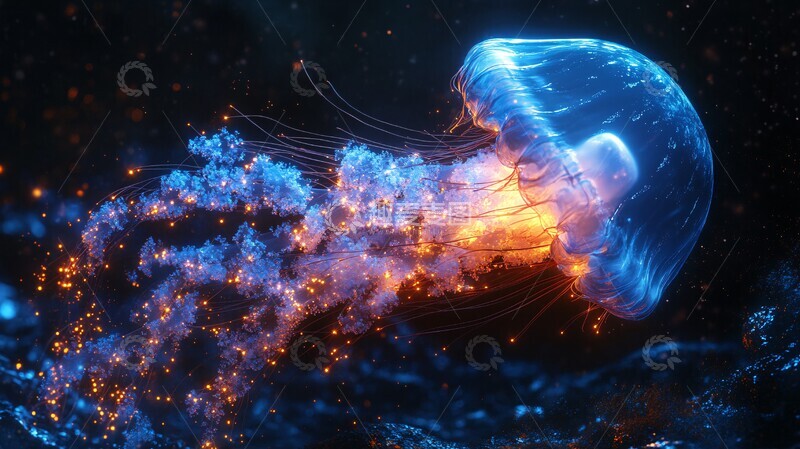 高清大图下载【趣麦麦图】星际透亮水母2