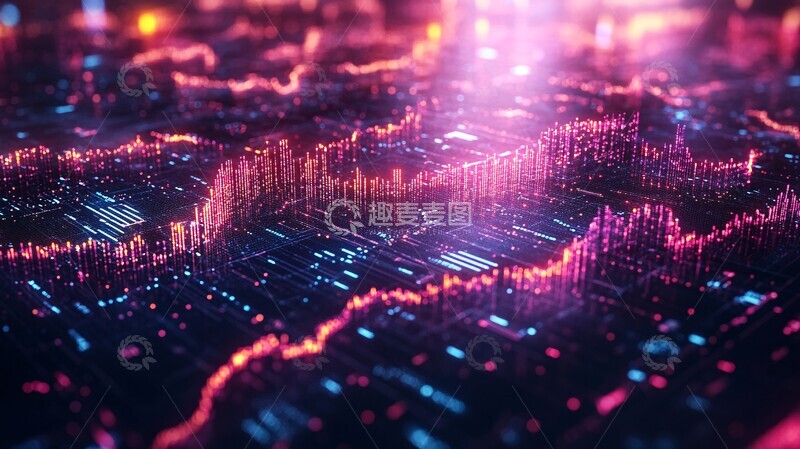 高清大图下载【趣麦麦图】金融图表区块链1