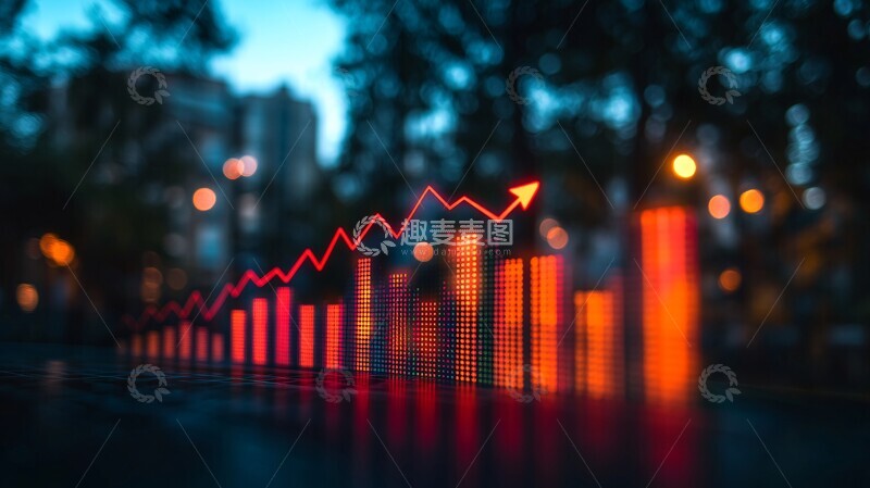 高清大图下载【趣麦麦图】股市上涨图股市上涨箭头1