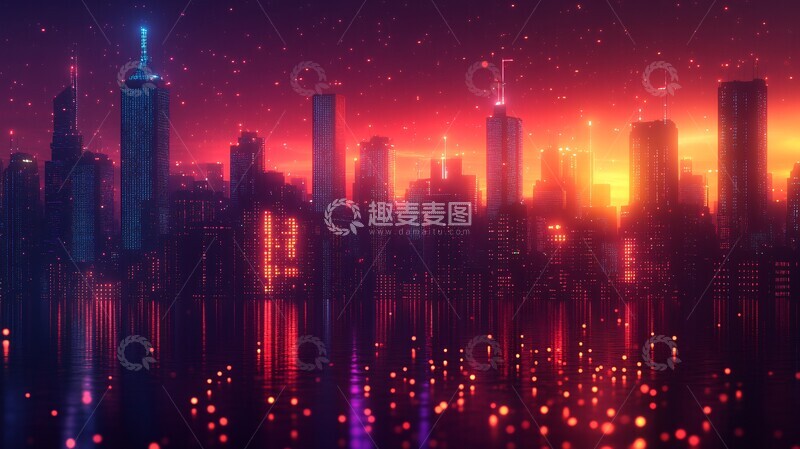 高清大图下载【趣麦麦图】金融会议背景图2