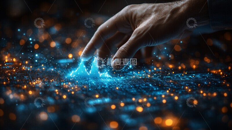 高清大图下载【趣麦麦图】商业增长图表触碰1