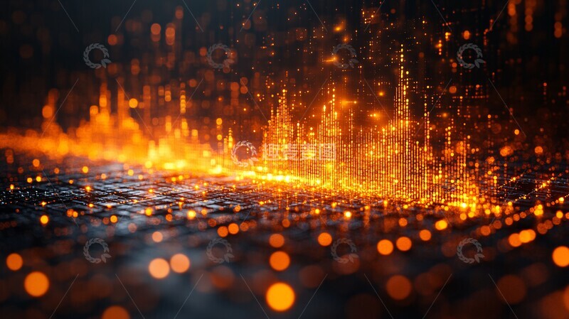 高清大图下载【趣麦麦图】价格上涨金色图表2