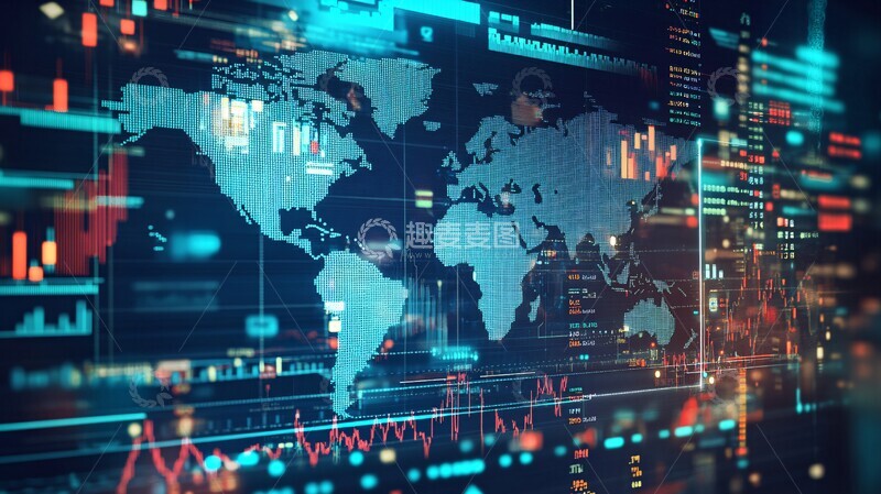 高清大图下载【趣麦麦图】全球经济网络图