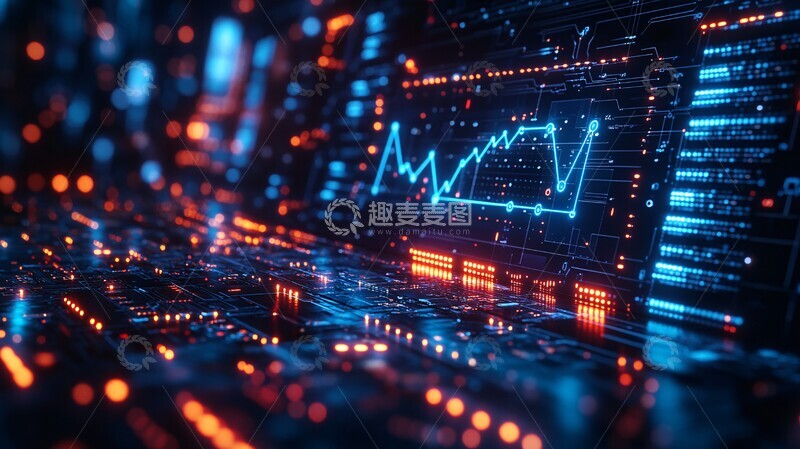 高清大图下载【趣麦麦图】商业数据背景1