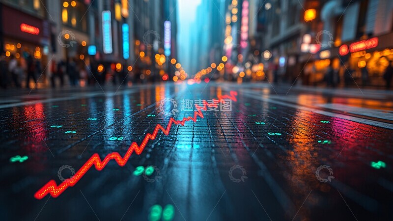 高清大图下载【趣麦麦图】牛市趋势图牛市趋势绿色2