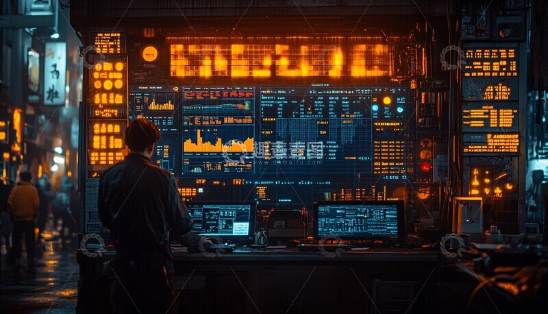 高清大图下载【趣麦麦图】加密交易市场景1