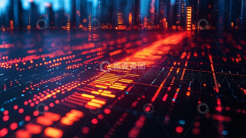 高清大图下载【趣麦麦图】金融数据增长趋势2