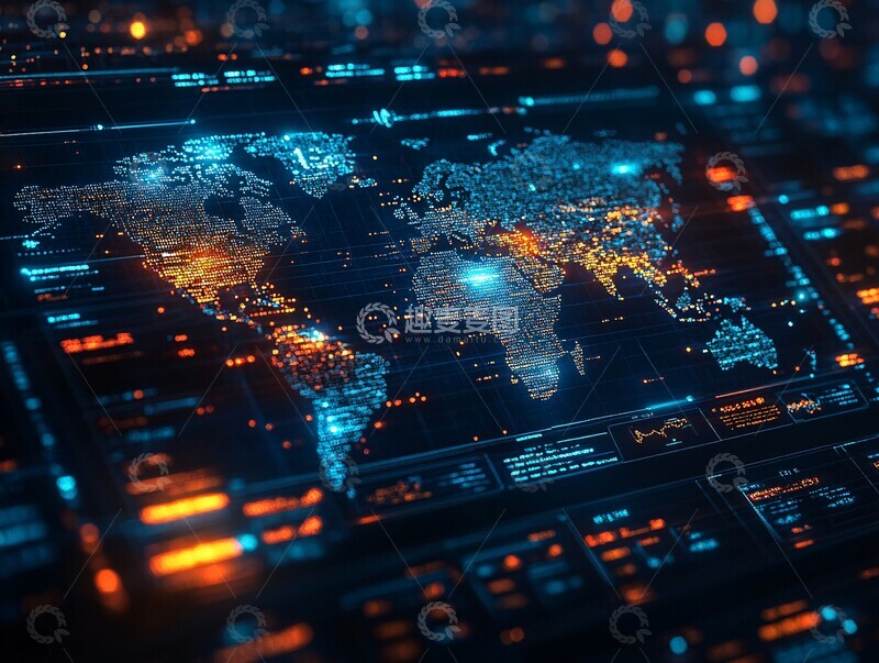 高清大图下载【趣麦麦图】全球数据展示