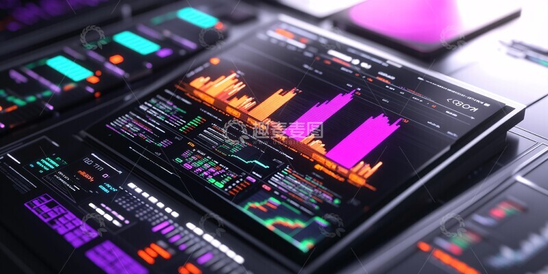 高清大图下载【趣麦麦图】金融交易紫色调2