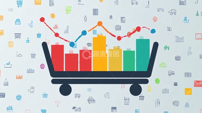 高清大图下载【趣麦麦图】红色上升至绿色图1