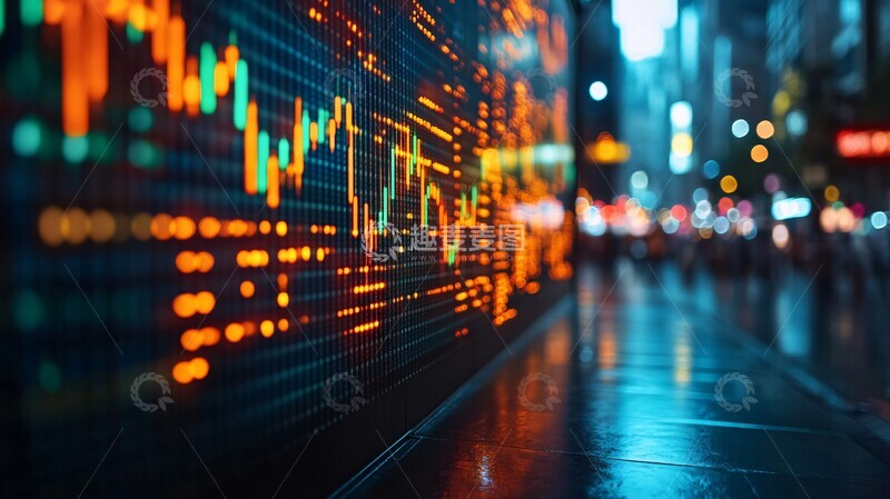 高清大图下载【趣麦麦图】金融数据上升