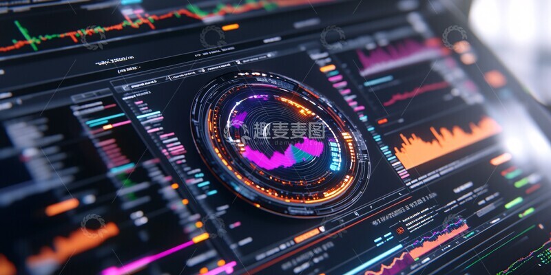 高清大图下载【趣麦麦图】金融交易紫色调1