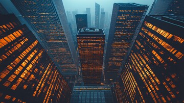 金融区办公楼夜景1