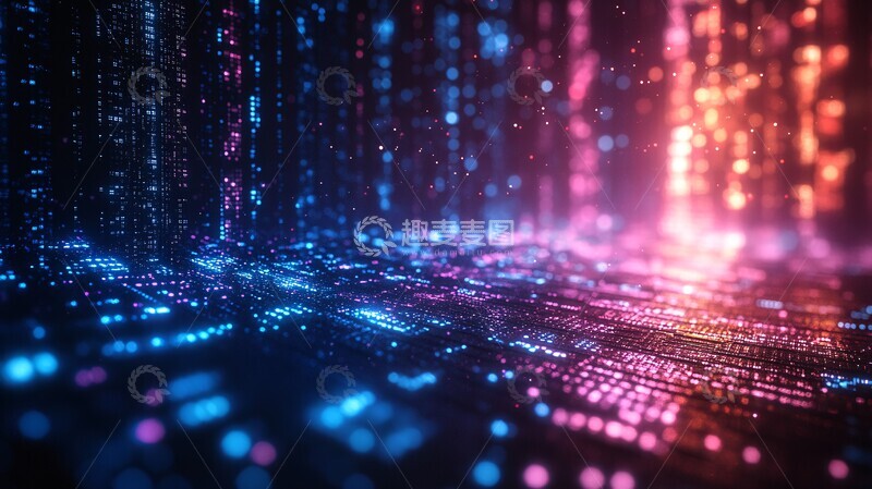 高清大图下载【趣麦麦图】夜光蓝紫数据图2
