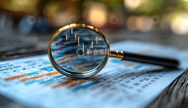 高清大图下载【趣麦麦图】放大镜与收入图表1