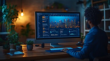 商务电脑办公场景