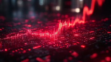 红色下跌蜡烛图2