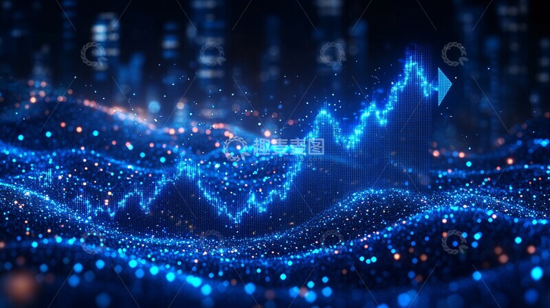 高清大图下载【趣麦麦图】股市增长趋势图2