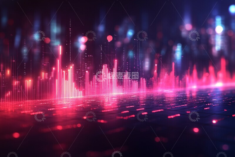 高清大图下载【趣麦麦图】股市蜡烛图背景2