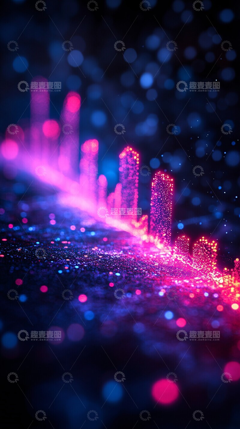 高清大图下载【趣麦麦图】股票蜡烛图数字股票市场1