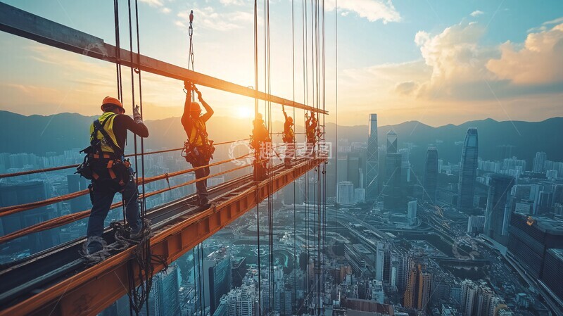 高清大图下载【趣麦麦图】高空作业现场2