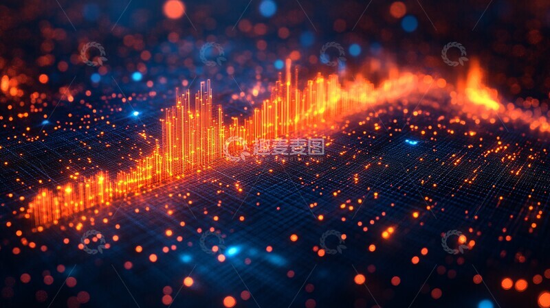 高清大图下载【趣麦麦图】比特币交易量柱状图2