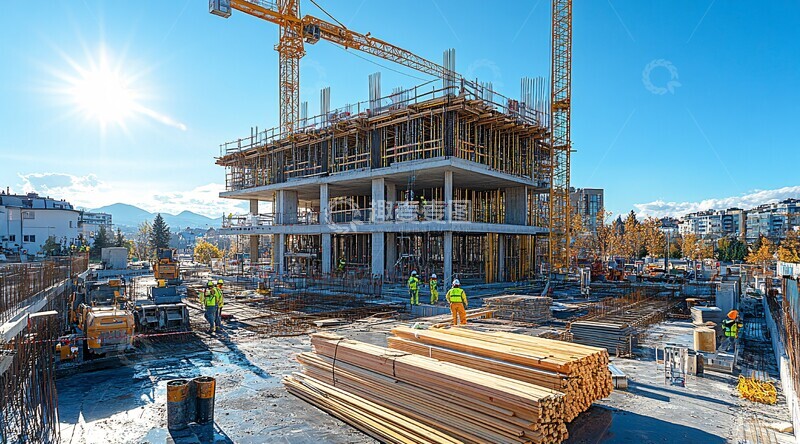 高清大图下载【趣麦麦图】建筑工地景象2