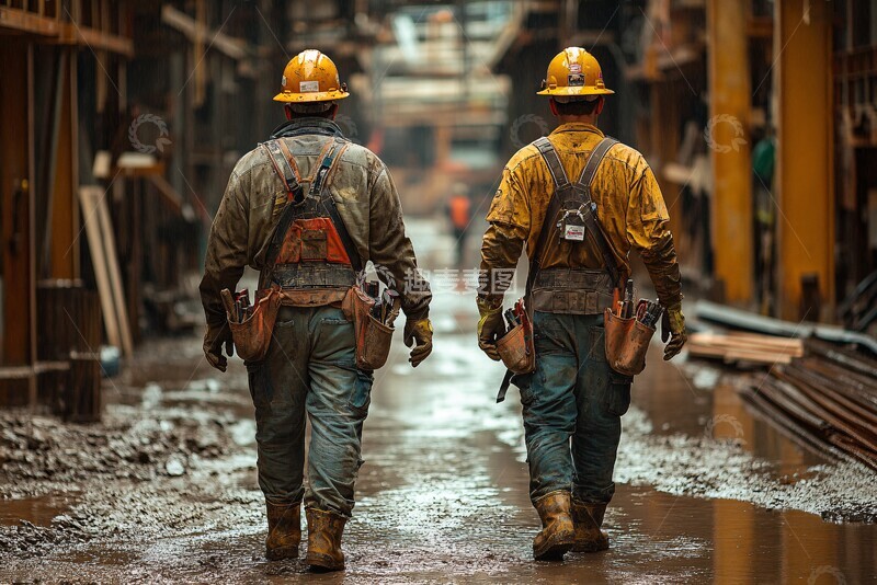 高清大图下载【趣麦麦图】施工人员广告图