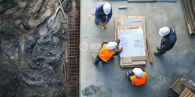 高清大图下载【趣麦麦图】施工现场工人工程师2