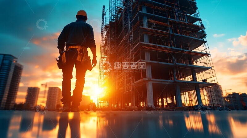 高清大图下载【趣麦麦图】施工现场施工现场房屋1