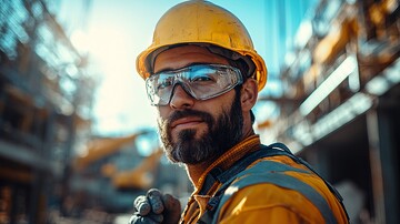 工人握钢条工人钢条安全2