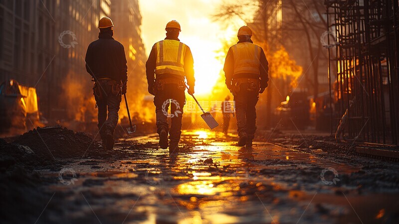 高清大图下载【趣麦麦图】工人施工场景4