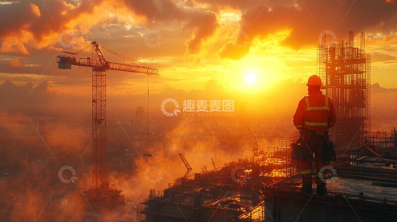 高清大图下载【趣麦麦图】建设中的高层建筑2