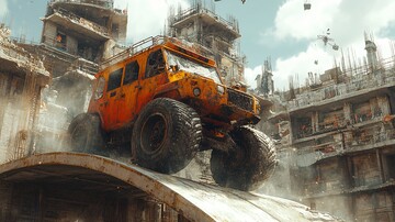 工具车跃过坡道2