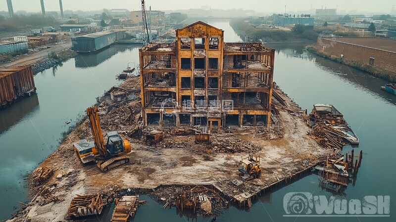 高清大图下载【趣麦麦图】工地鸟瞰图工地鸟瞰建筑1