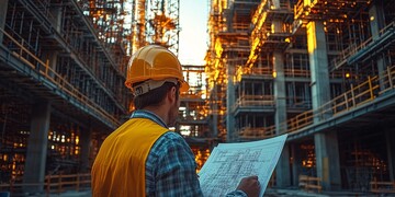 工程师检查建筑图纸2