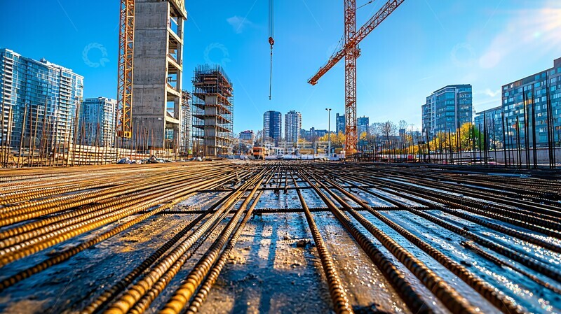 高清大图下载【趣麦麦图】城市发展中的建筑工地1