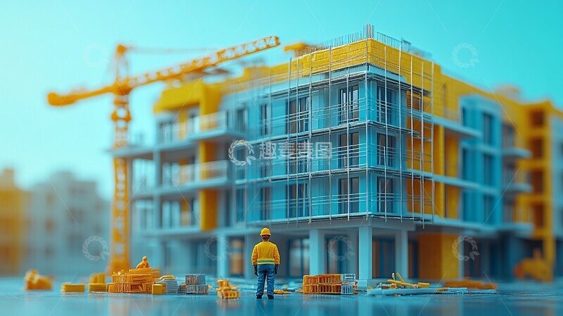 高清大图下载【趣麦麦图】工人装修现场2