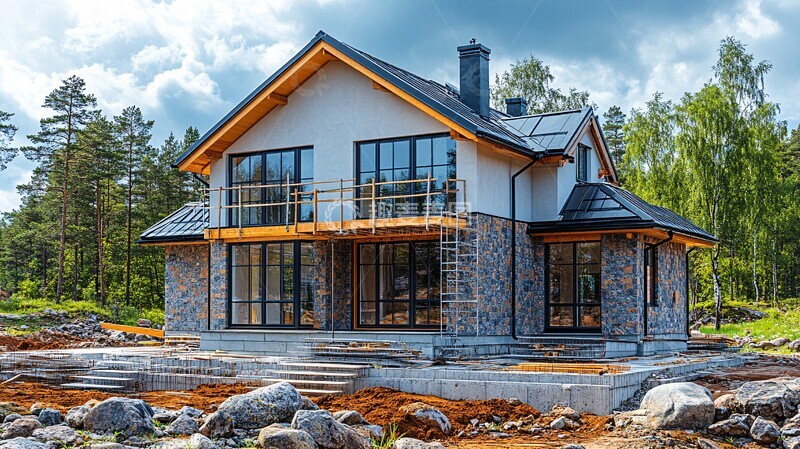 高清大图下载【趣麦麦图】夏日建房背景图2