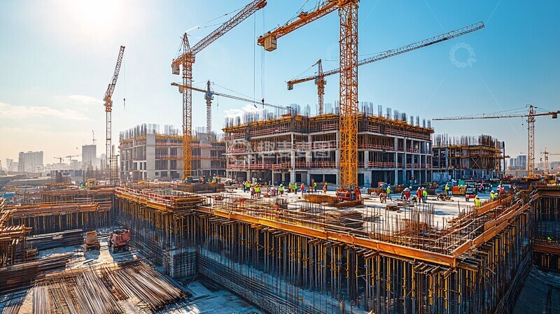 高清大图下载【趣麦麦图】建筑工地场景