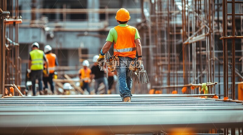 高清大图下载【趣麦麦图】工人搭建脚手架3