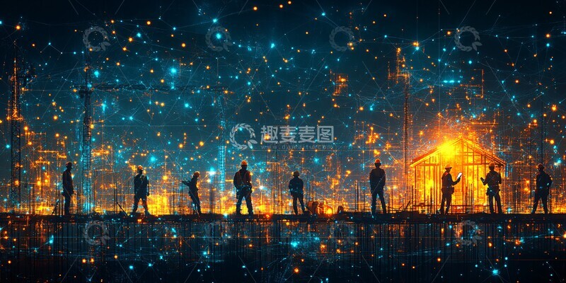 高清大图下载【趣麦麦图】科技助力建房梦1